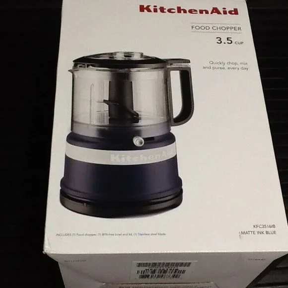 new in box INK BLUE KitchenAid 3.5-Cup Food Chopper ( a.k.a. Food Processor)